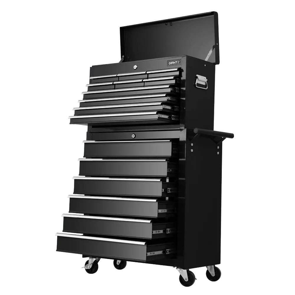 16-Drawer Lockable Tool Box Trolley w/ Castor Wheels | Giantz