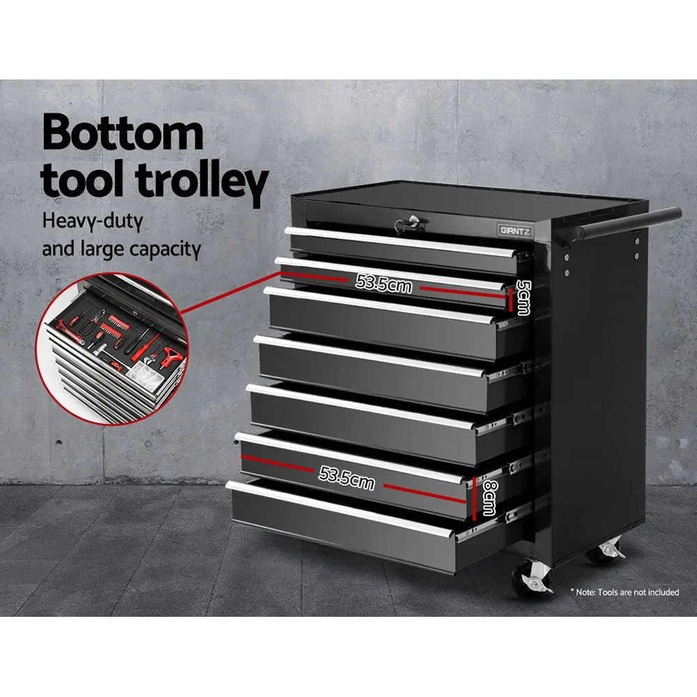 17-Drawer Steel Tool Box Trolley with Lockable Drawers Giantz