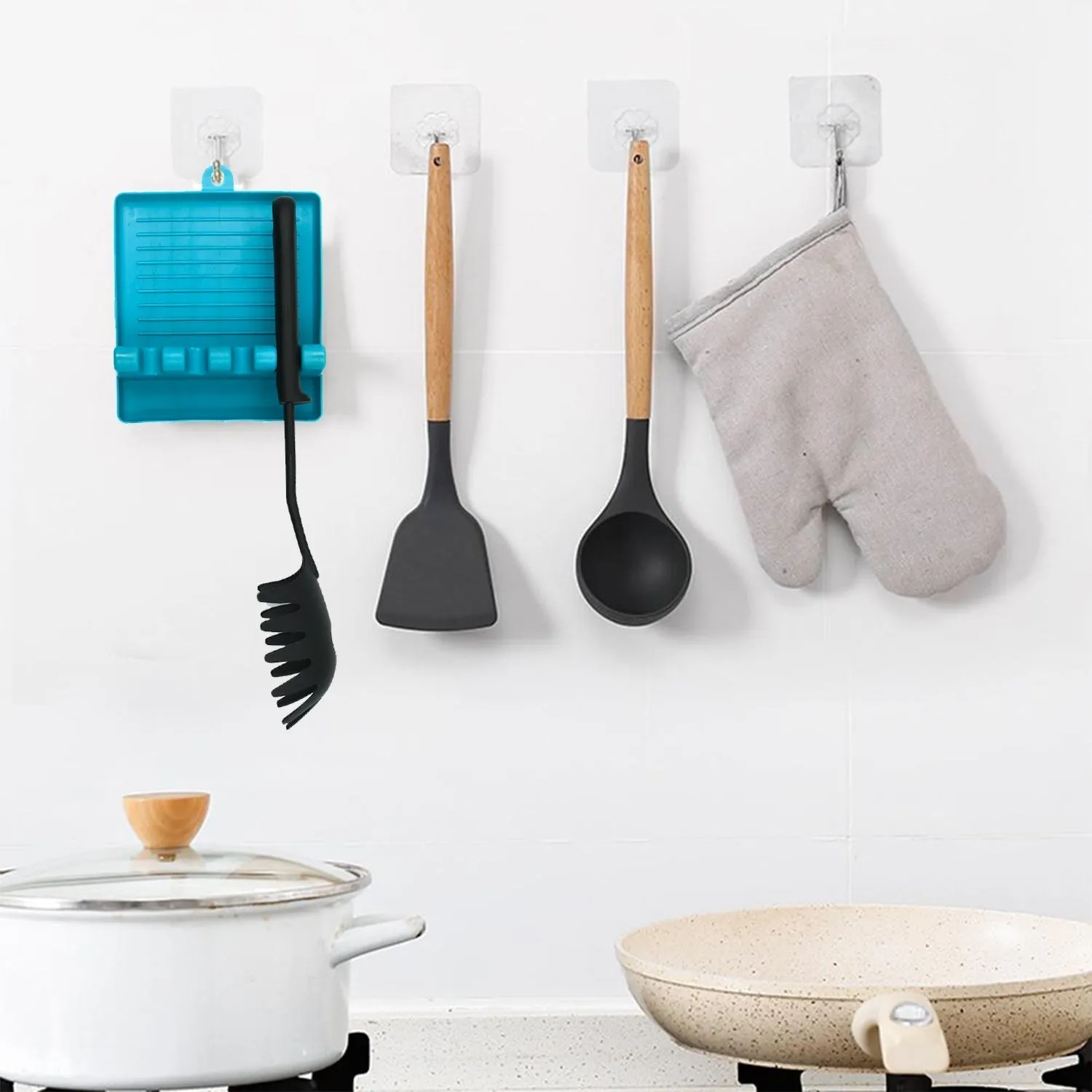 2641 Multi-Functional Spatula Holder / Rest for Kitchen Utensils