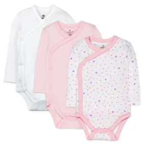 3-Pack Organic Cotton Long Sleeve Side-Snap Bodysuits