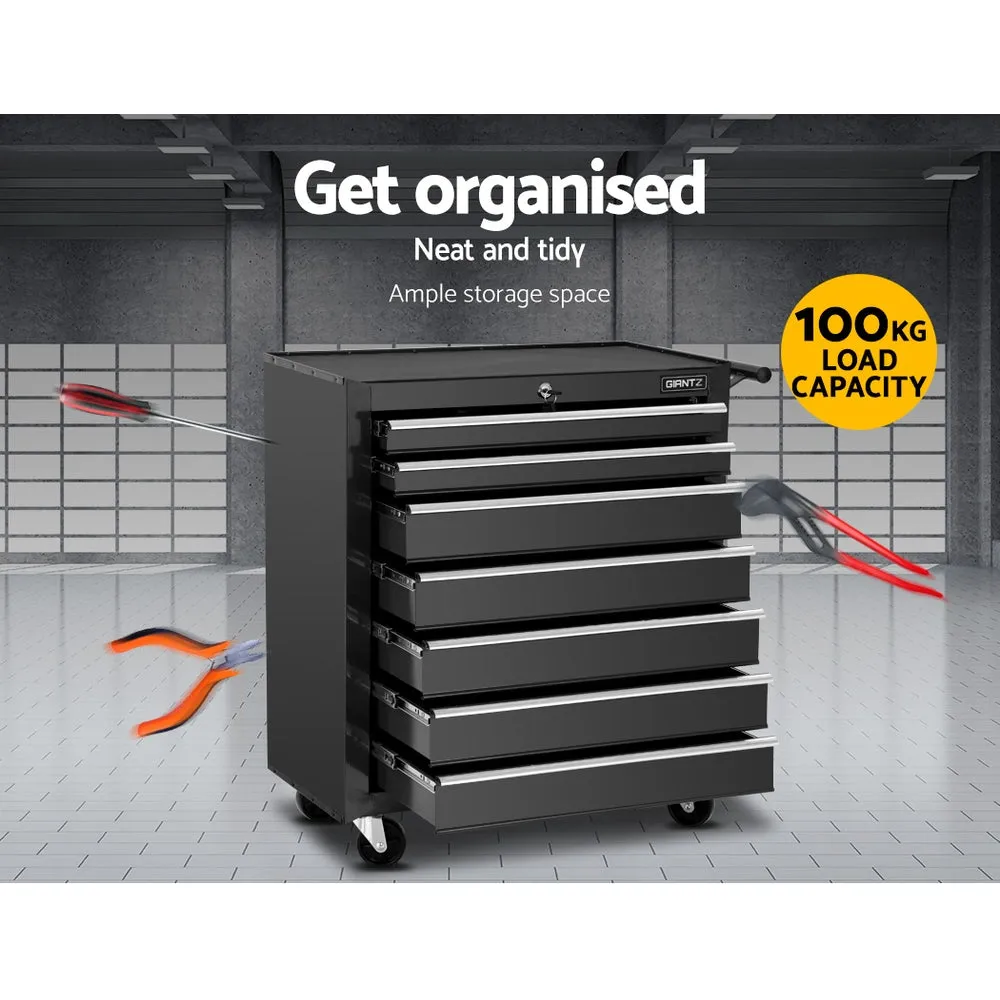 7-Drawer Lockable Tool Trolley with Castor Wheels - Giantz