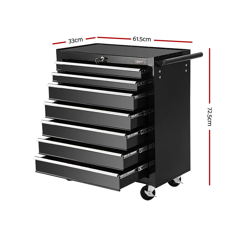 7-Drawer Lockable Tool Trolley with Castor Wheels - Giantz