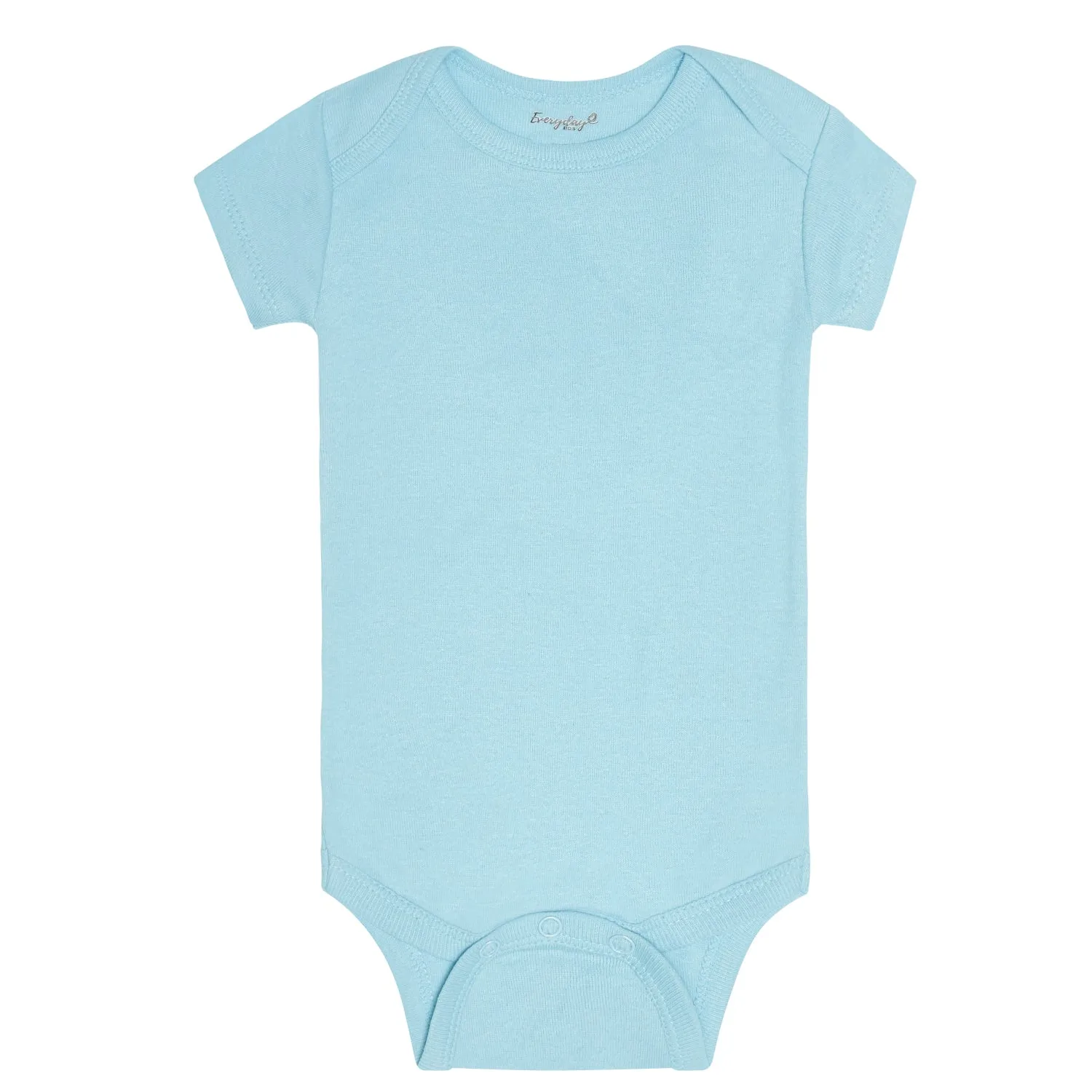 7 Pack Blue Short Sleeve Baby Bodysuits for Boys