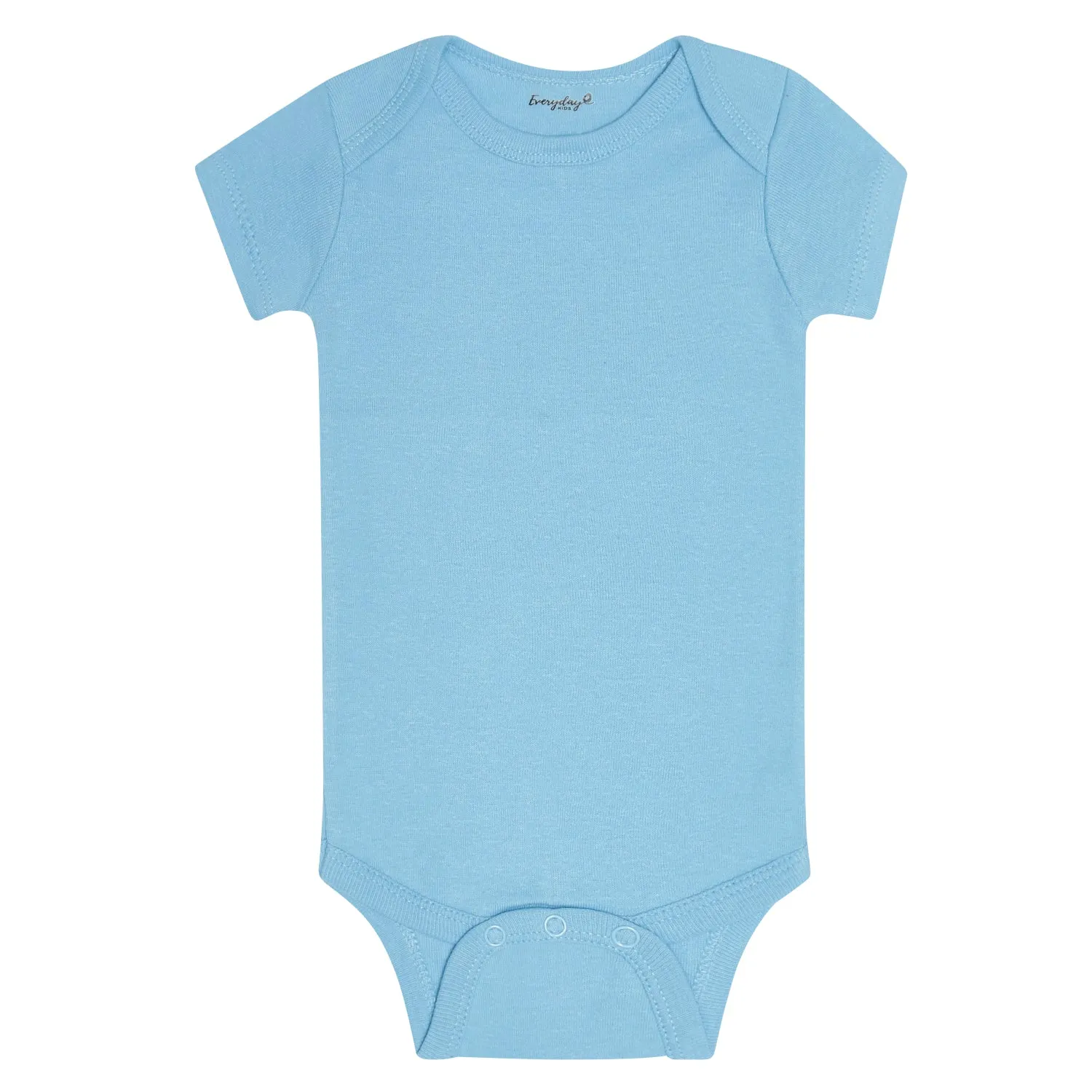 7 Pack Blue Short Sleeve Baby Bodysuits for Boys