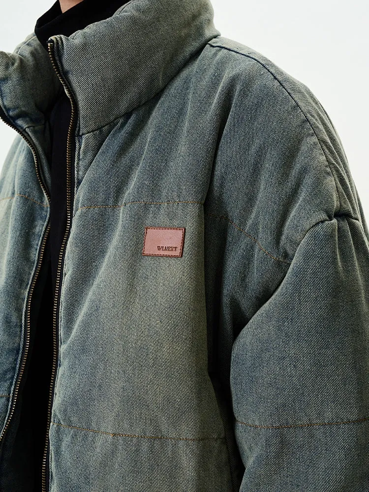 77Fight Puffer Denim Jacket