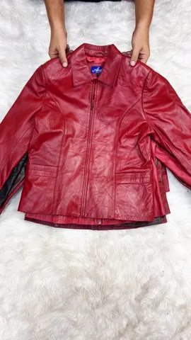 90s/ Y2K Red, Burgundy and Black Structured Leather Zipper Jackets - 8 Pieces ( BC-10-8 )