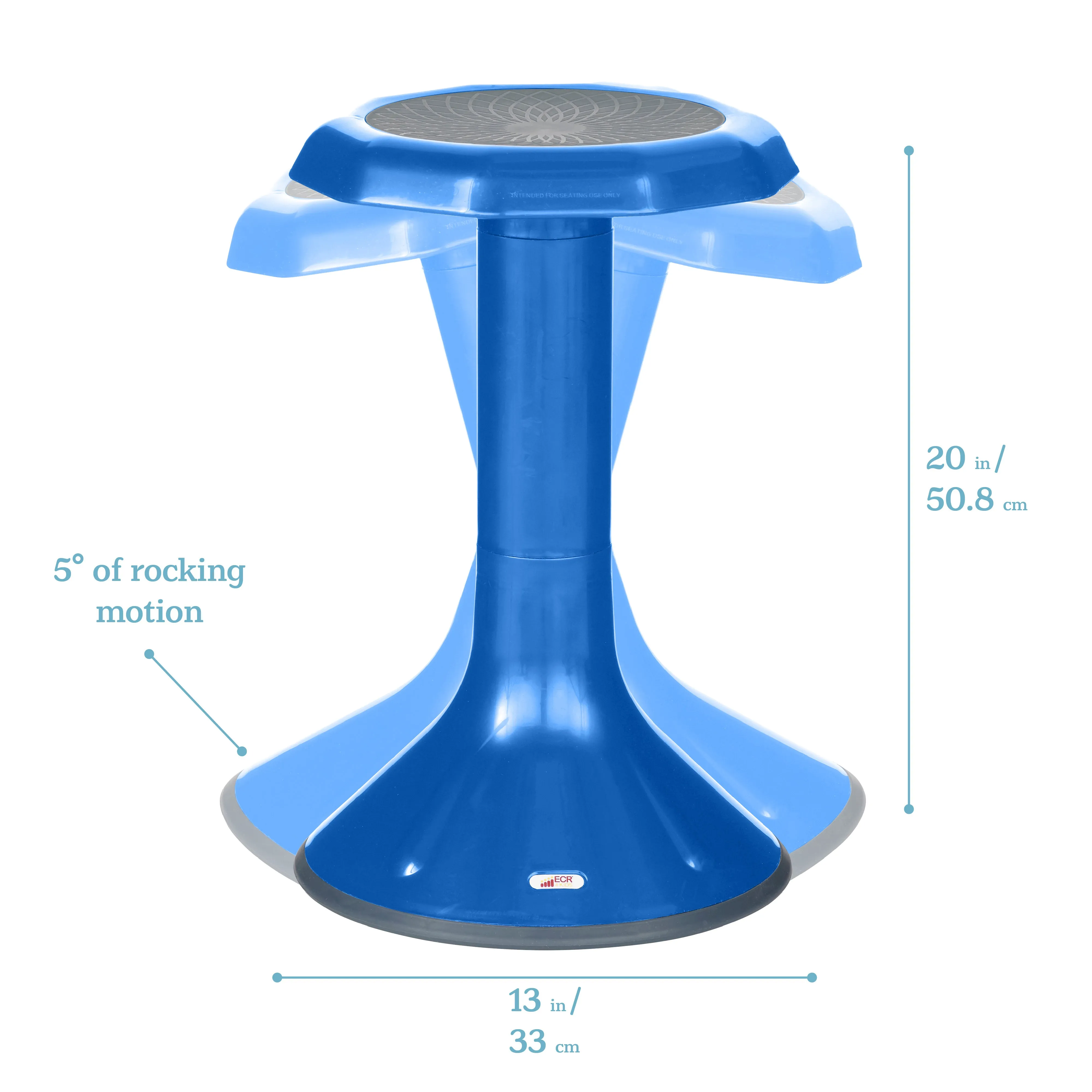 ACE Active Core Engagement Wobble Stool, Portable Flexible Seating, 20in Seat Height