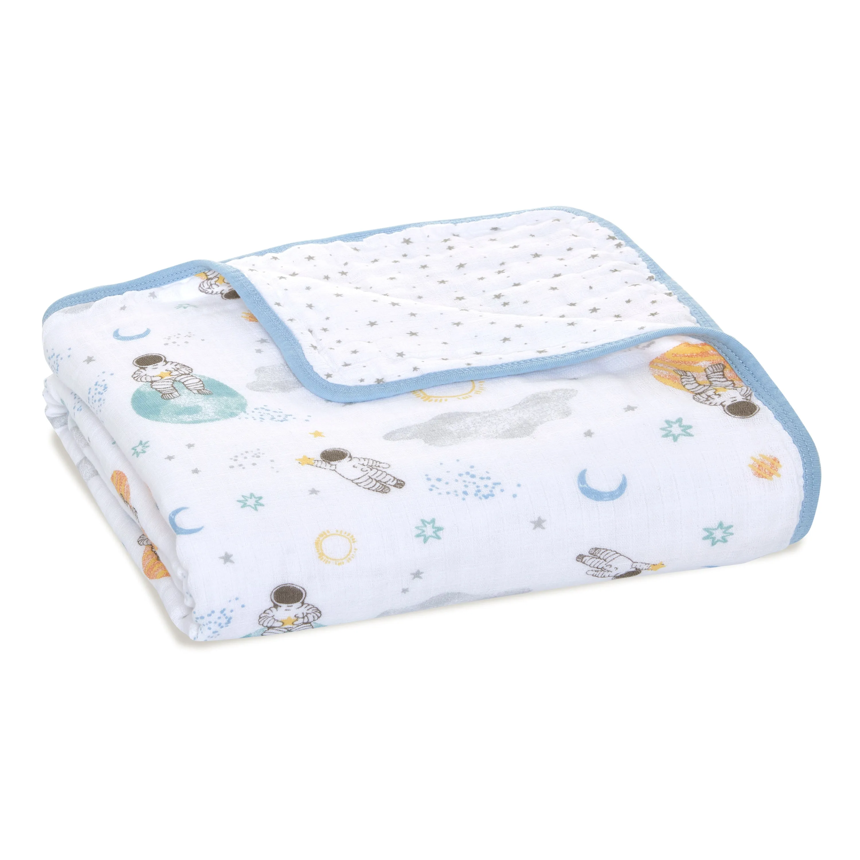 aden   anais Muslin Blanket Space Exploders Blue