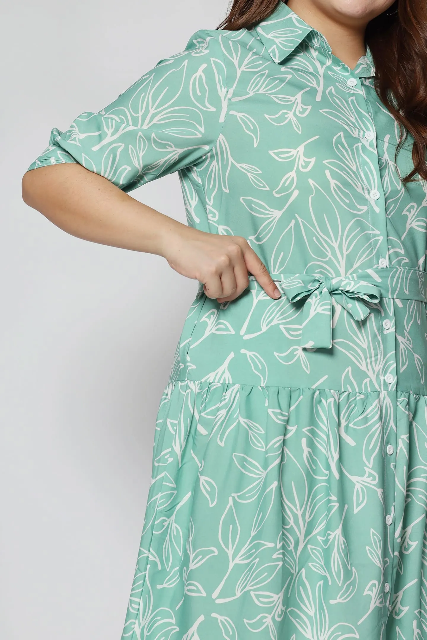 Alexis Dress in Green Fern