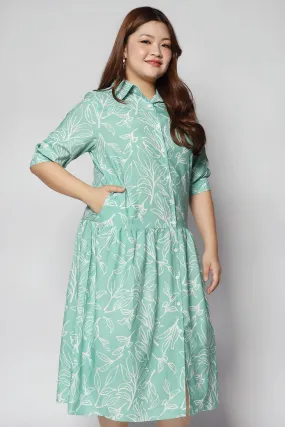 Alexis Dress in Green Fern