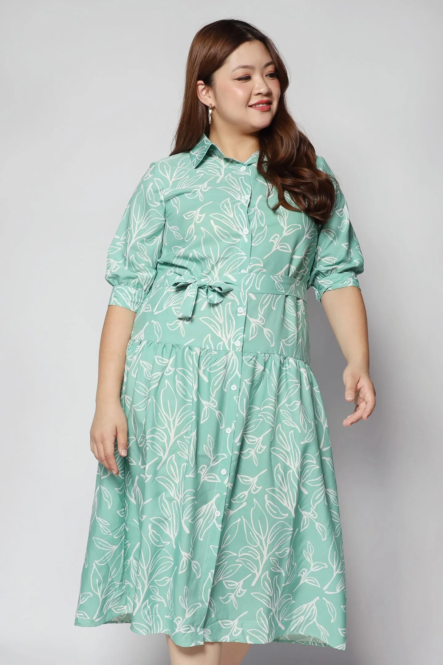 Alexis Dress in Green Fern