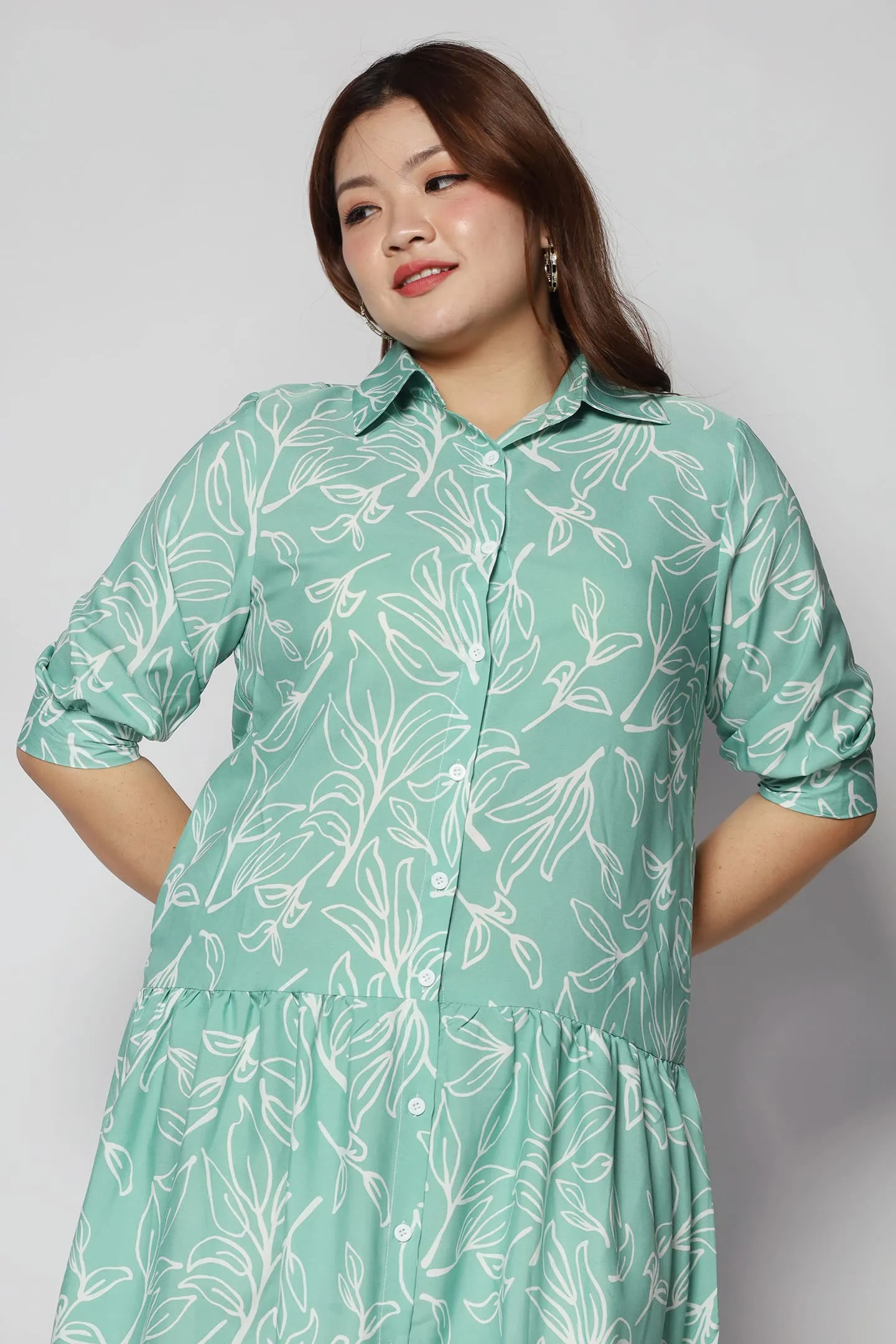 Alexis Dress in Green Fern