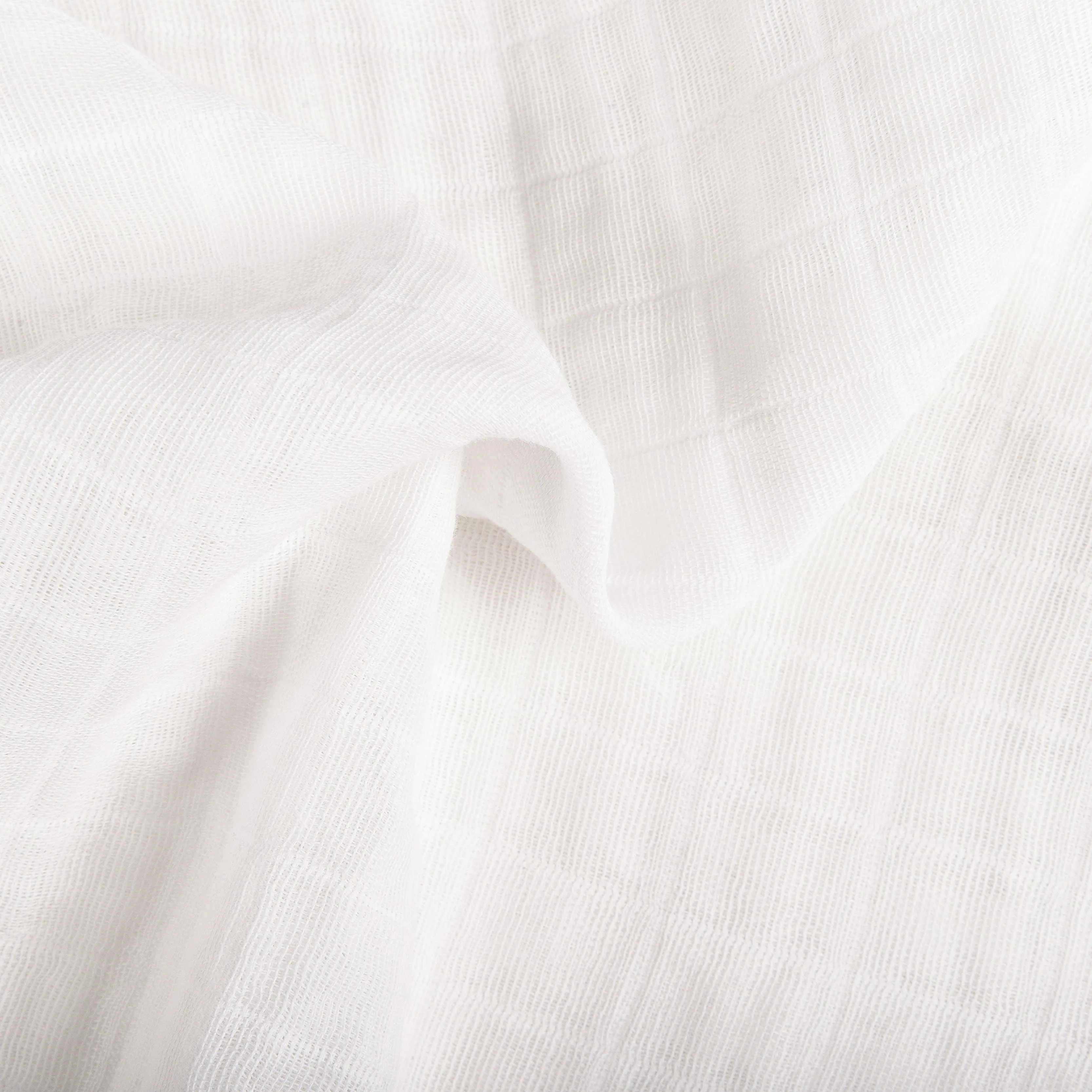 All-Stages Midi Crib Sheet in GOTS Certified Organic Muslin Cotton - White