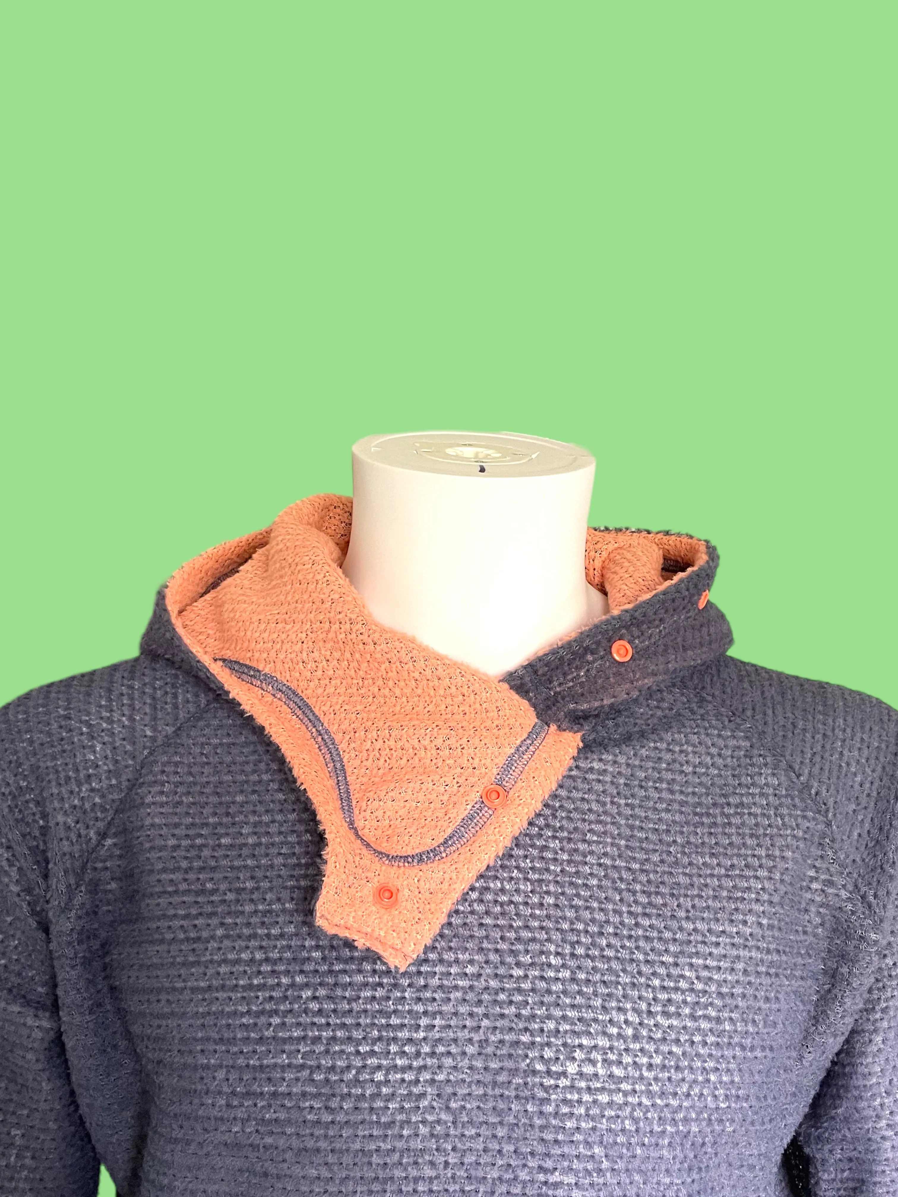 Alpha Direct Rip-Back Hoodie DUAL-90 - Waikawa Grey w/ Peach Amber