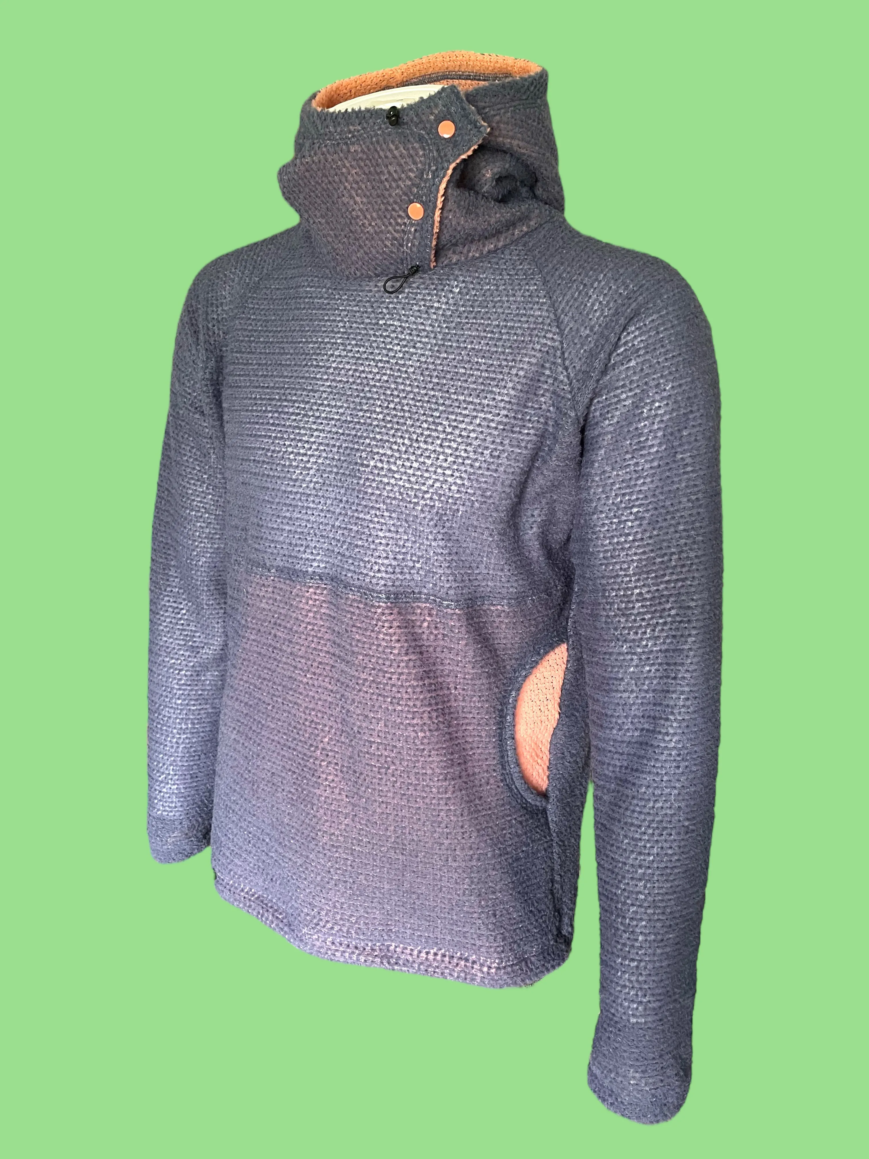 Alpha Direct Rip-Back Hoodie DUAL-90 - Waikawa Grey w/ Peach Amber