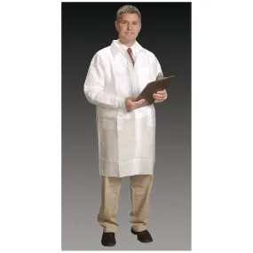 Alpha Protech Critical Cover Alphaguard Lab Coats Lab Coat, 2X-Large, White, Tapered Collar, Knit Cuff, 30/Cs