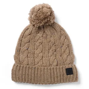 Aran Cable Knit Beanie - Stone by Failsworth