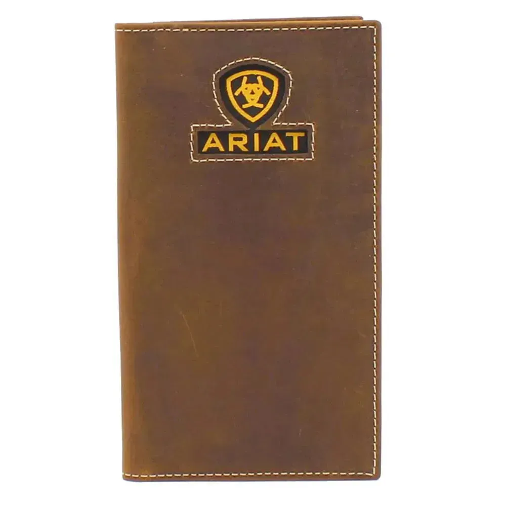 Ariat Brown Ribbon Logo - Mens Rodeo Wallet