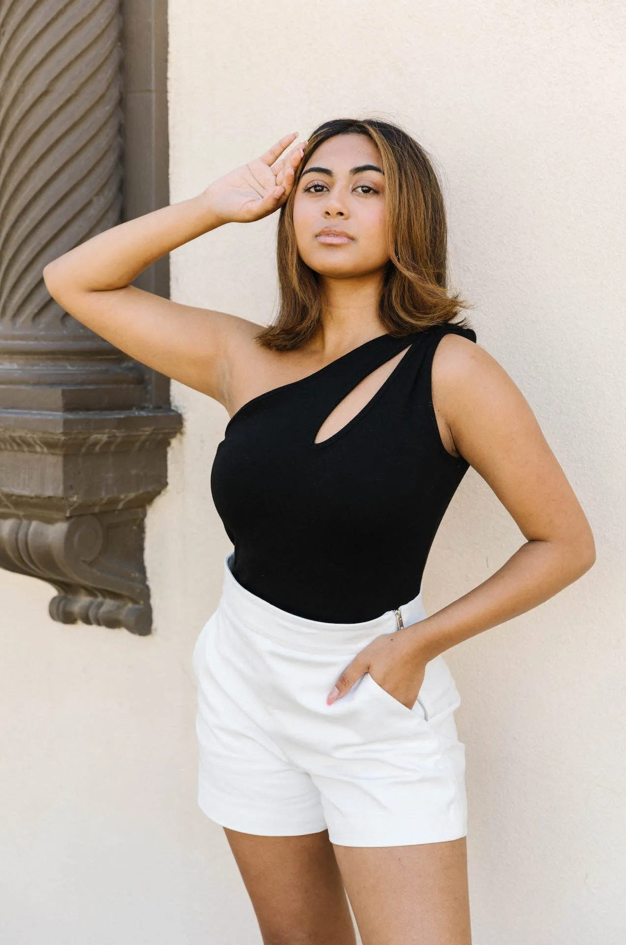 Ava Cutout One Shoulder Bodysuit