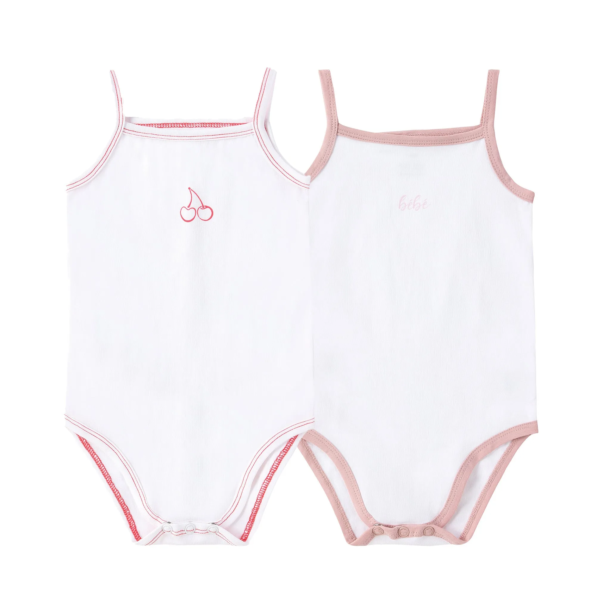 Baby Jersey 2pc Bodysuit - Print (Cherry,"Bebe")