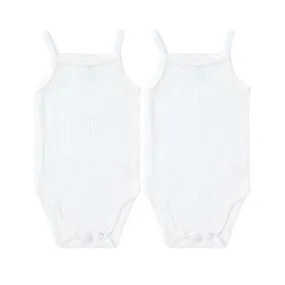 Baby Pointelle 2pc Bodysuit - White