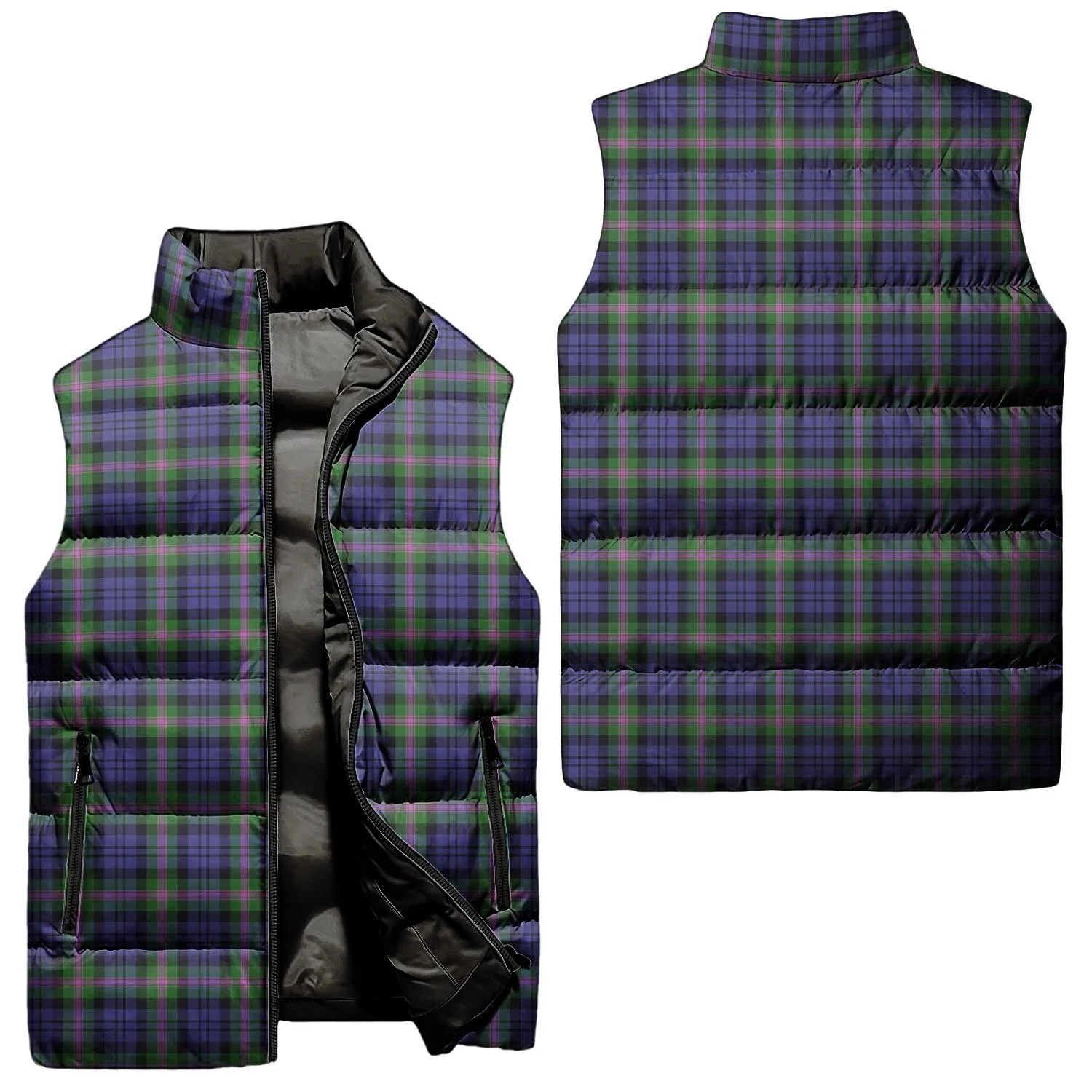 Baird Modern Tartan Sleeveless Puffer Jacket