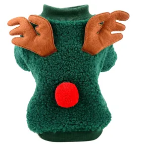 Barking Costumes - Reindeer Hoodie - Green