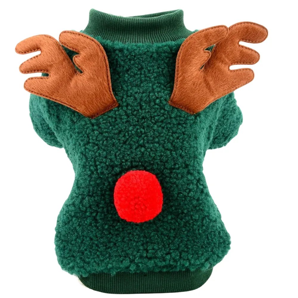 Barking Costumes - Reindeer Hoodie - Green