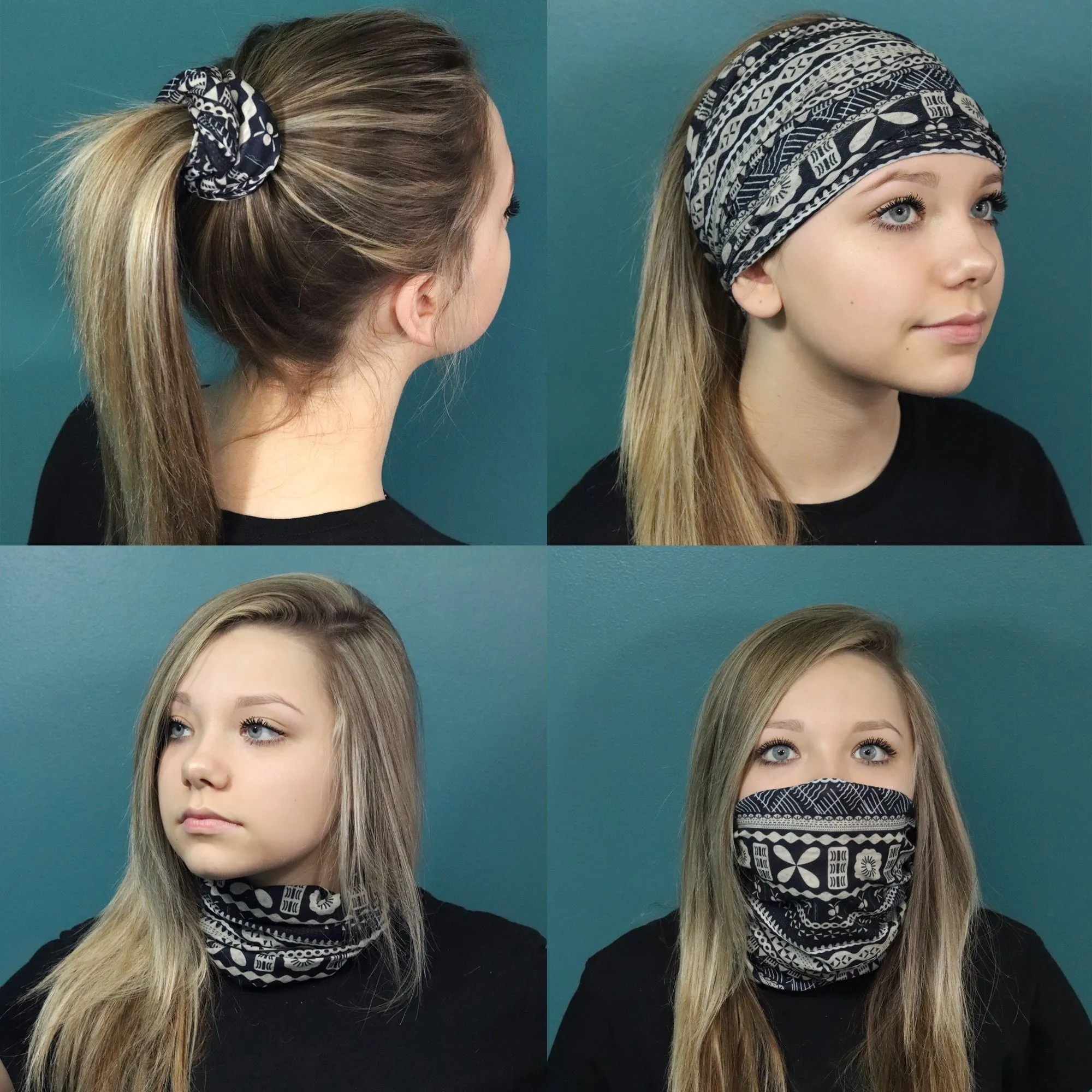 Basic Neck Gaiter Headbands - 4 Pack