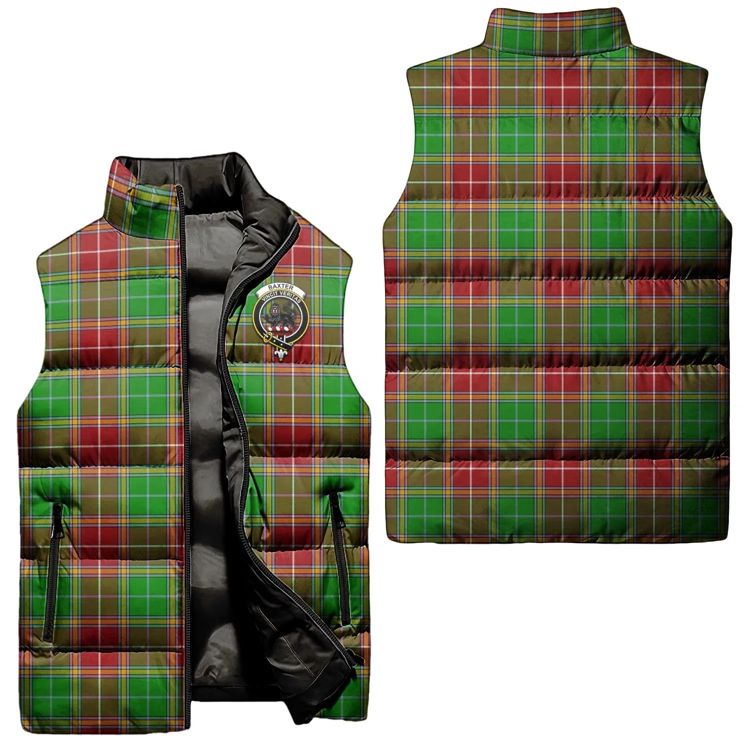 Baxter Modern Tartan Sleeveless Puffer Jacket with Family Crest