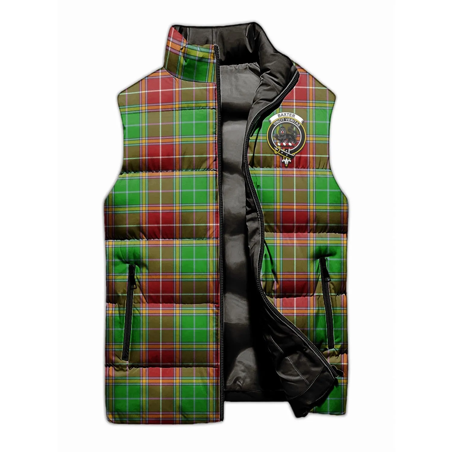 Baxter Modern Tartan Sleeveless Puffer Jacket with Family Crest