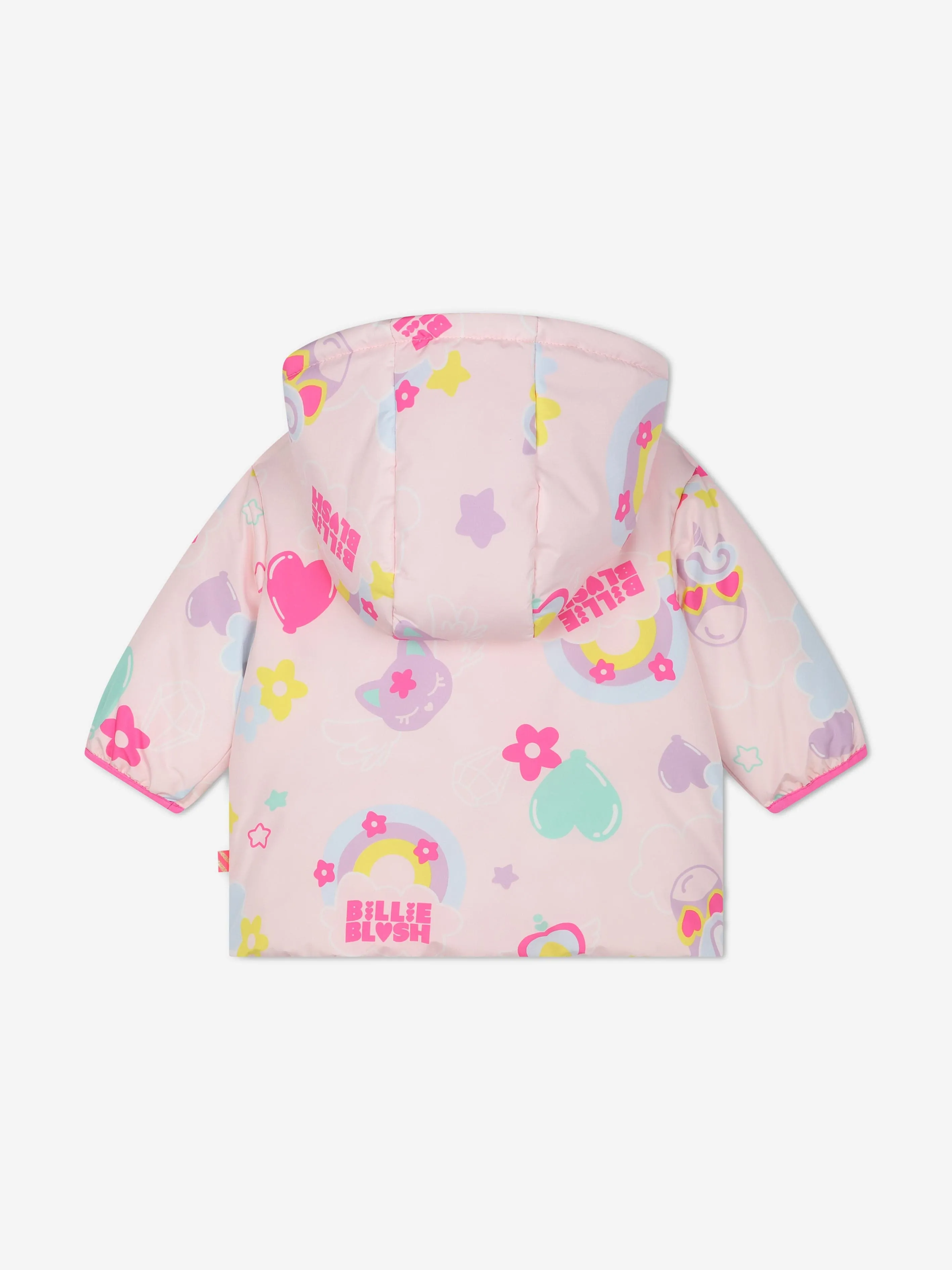 Billieblush Baby Girls Magic Rainbow Puffer Jacket in Pink