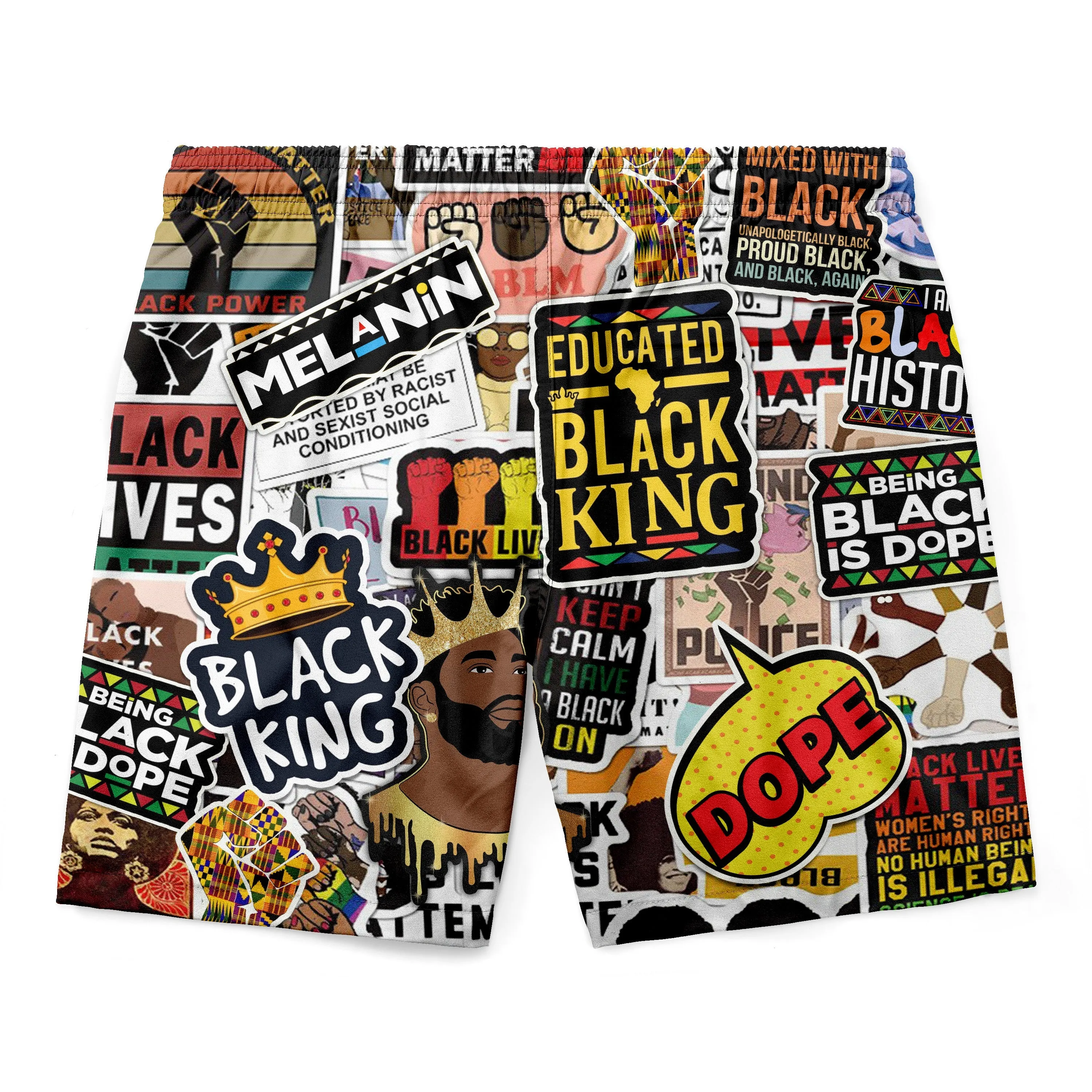 Black King's Time Stickers Shorts