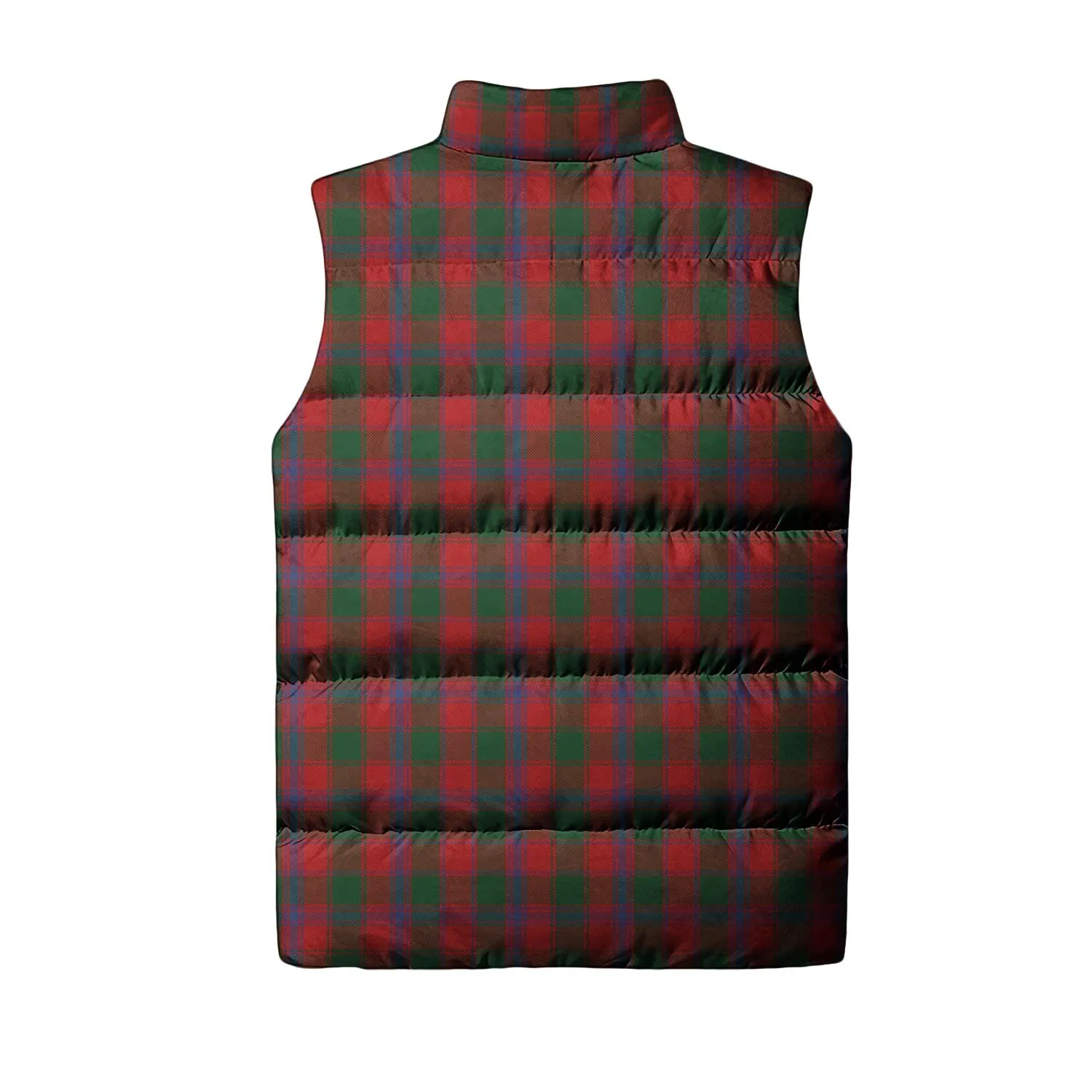 Bruce Old Tartan Sleeveless Puffer Jacket with Family Crest