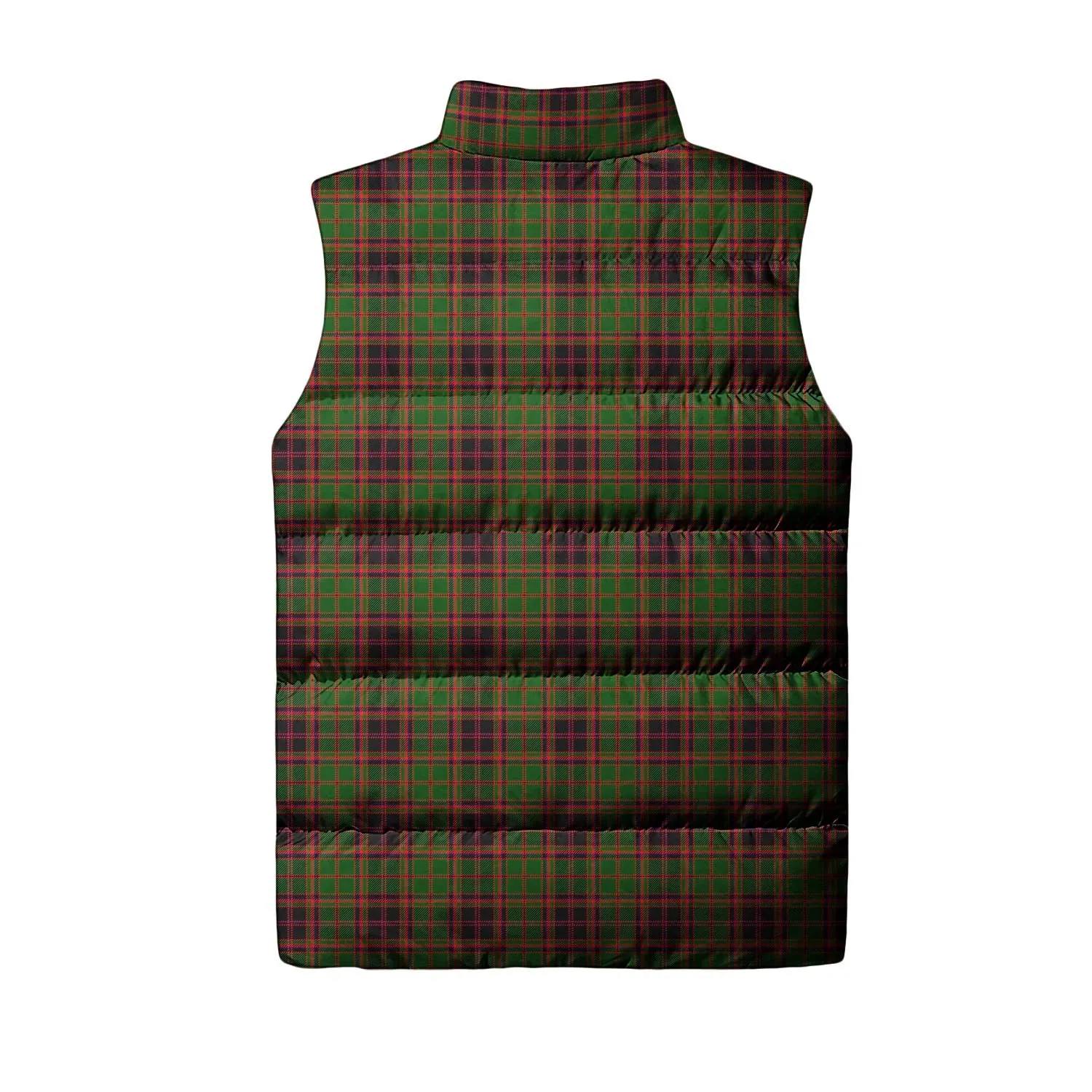 Buchan Tartan Sleeveless Puffer Jacket with Family Crest