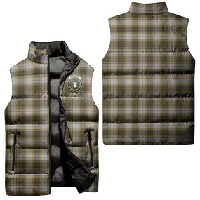 Buchanan Dress Tartan Sleeveless Puffer Jacket with Family Crest