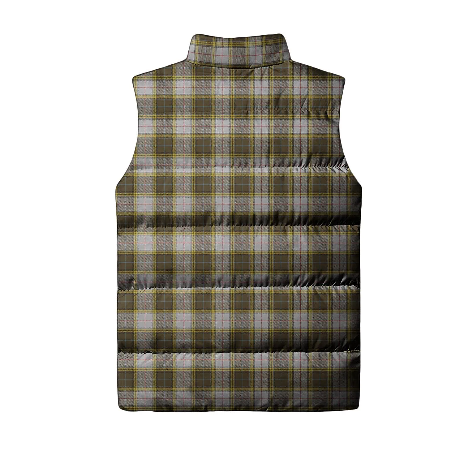 Buchanan Dress Tartan Sleeveless Puffer Jacket with Family Crest