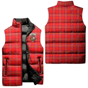 Burnett Modern Tartan Sleeveless Puffer Jacket with Family Crest