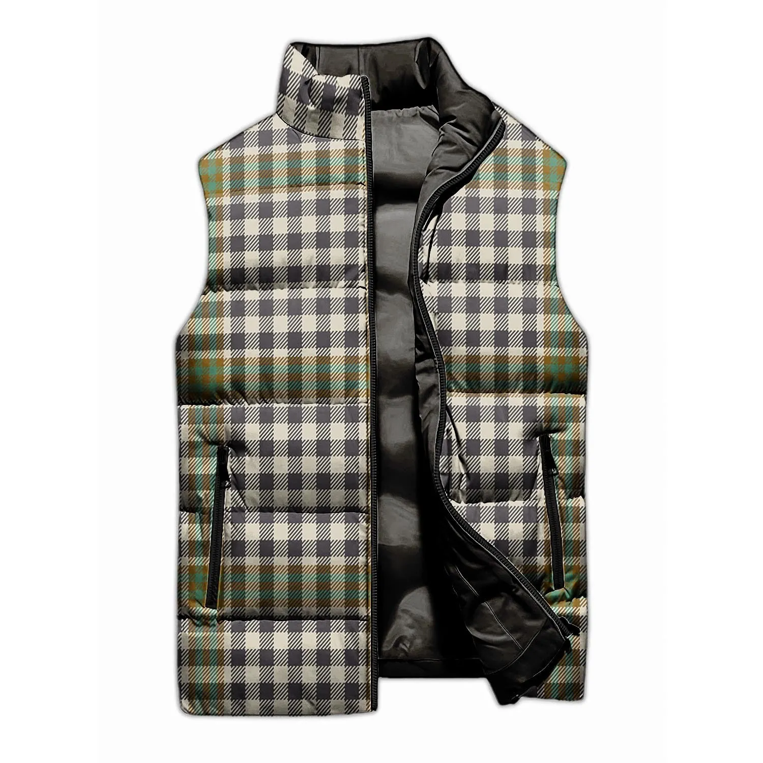 Burns Check Tartan Sleeveless Puffer Jacket