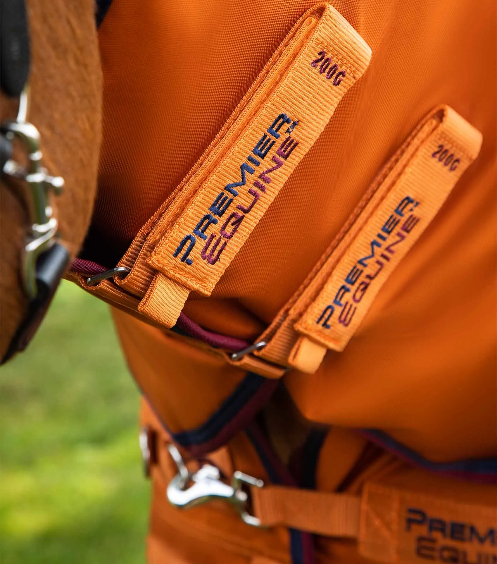 Buster Storm 200g Combo Turnout Rug with Classic Neck Burnt Orange