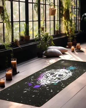 Cat-Astro-Phe Yoga Mat - Grunge Goth Witchy Style Non-Slip Exercise Mat for All Yoga Lovers & Goths