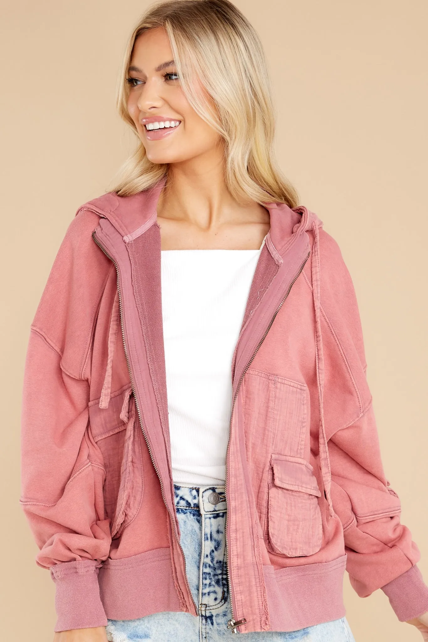 Chilly Mornings Dusty Rose Jacket