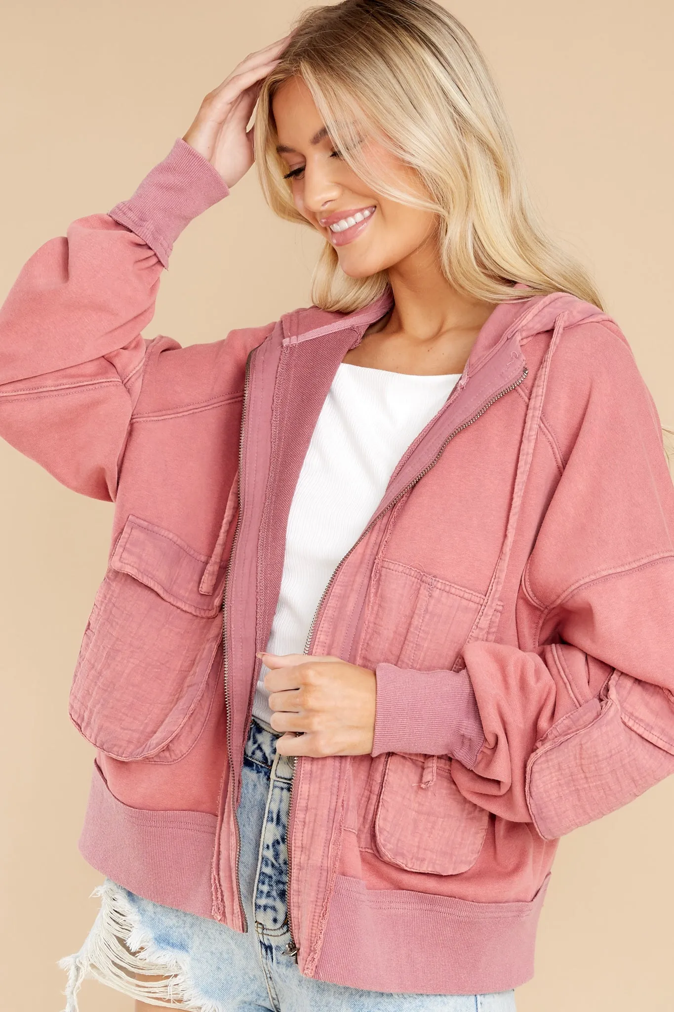 Chilly Mornings Dusty Rose Jacket