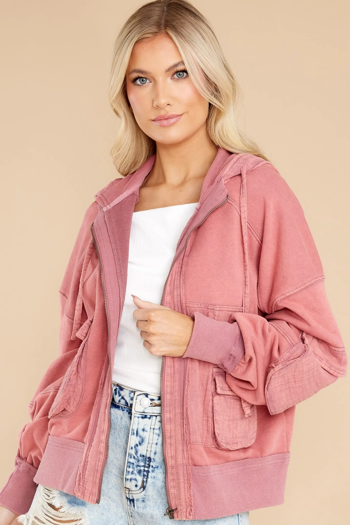 Chilly Mornings Dusty Rose Jacket