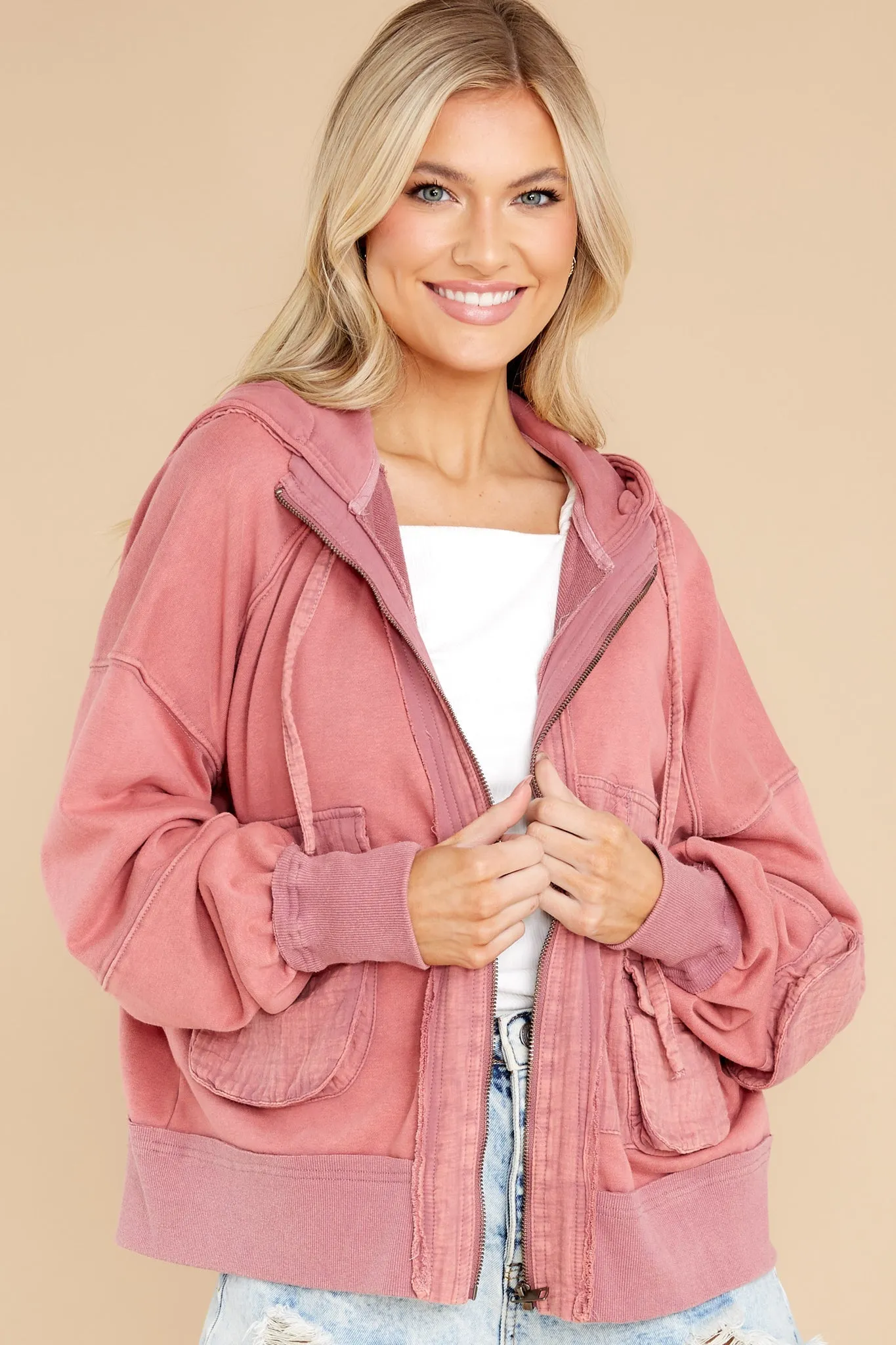 Chilly Mornings Dusty Rose Jacket