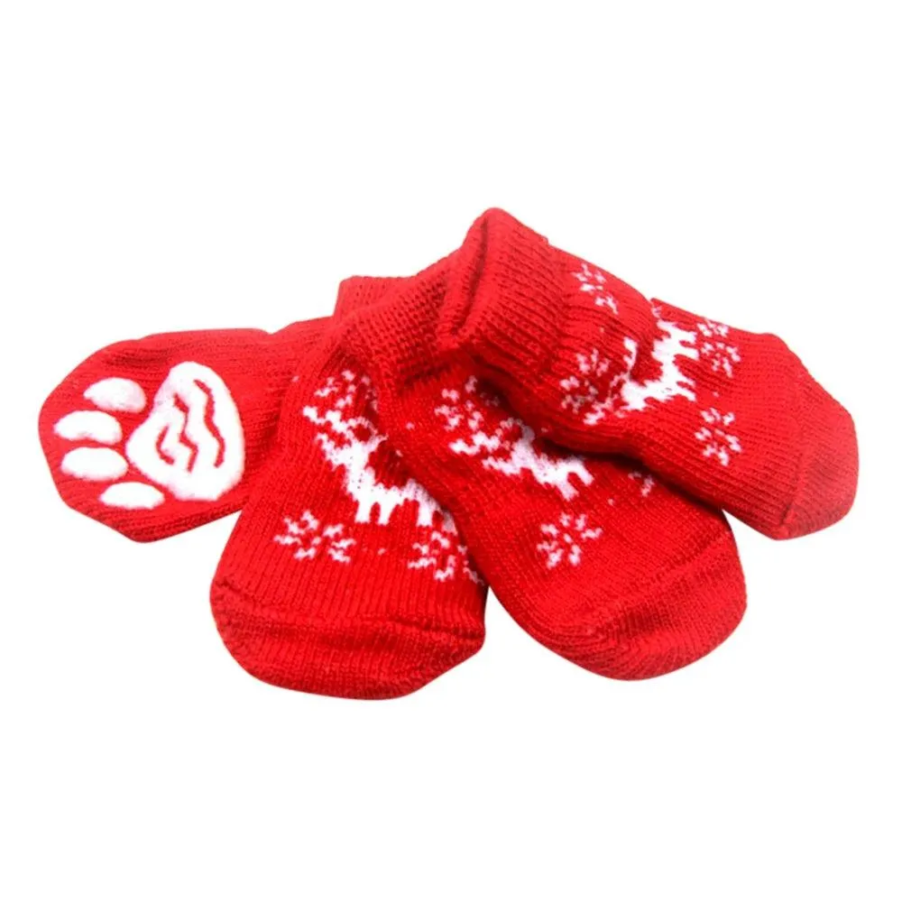 Christmas Anti-Slip Knit Socks (4pcs)