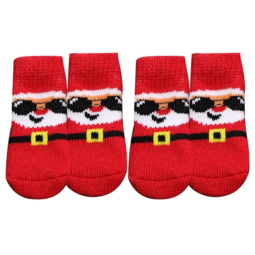 Christmas Anti-Slip Knit Socks (4pcs)