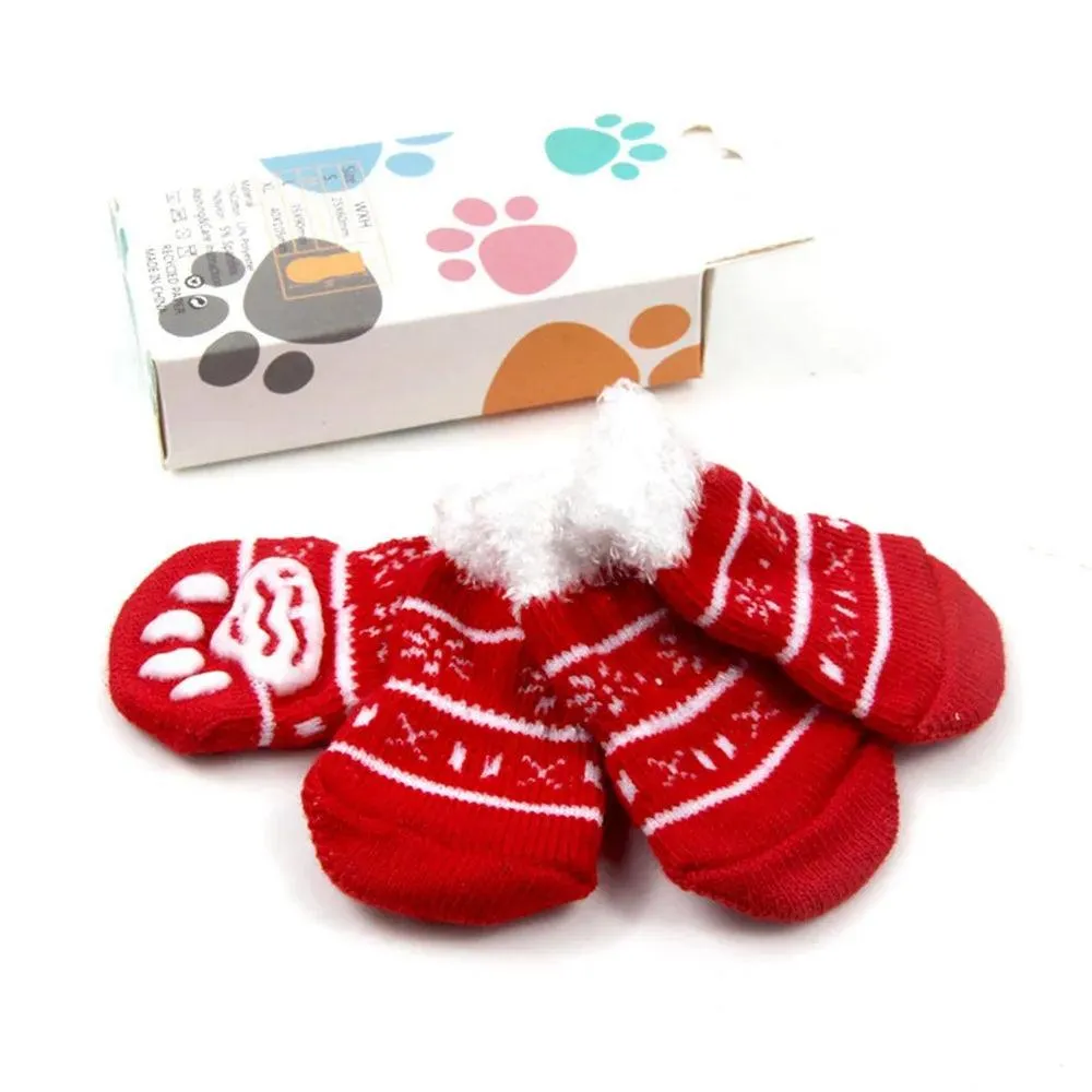 Christmas Anti-Slip Knit Socks (4pcs)