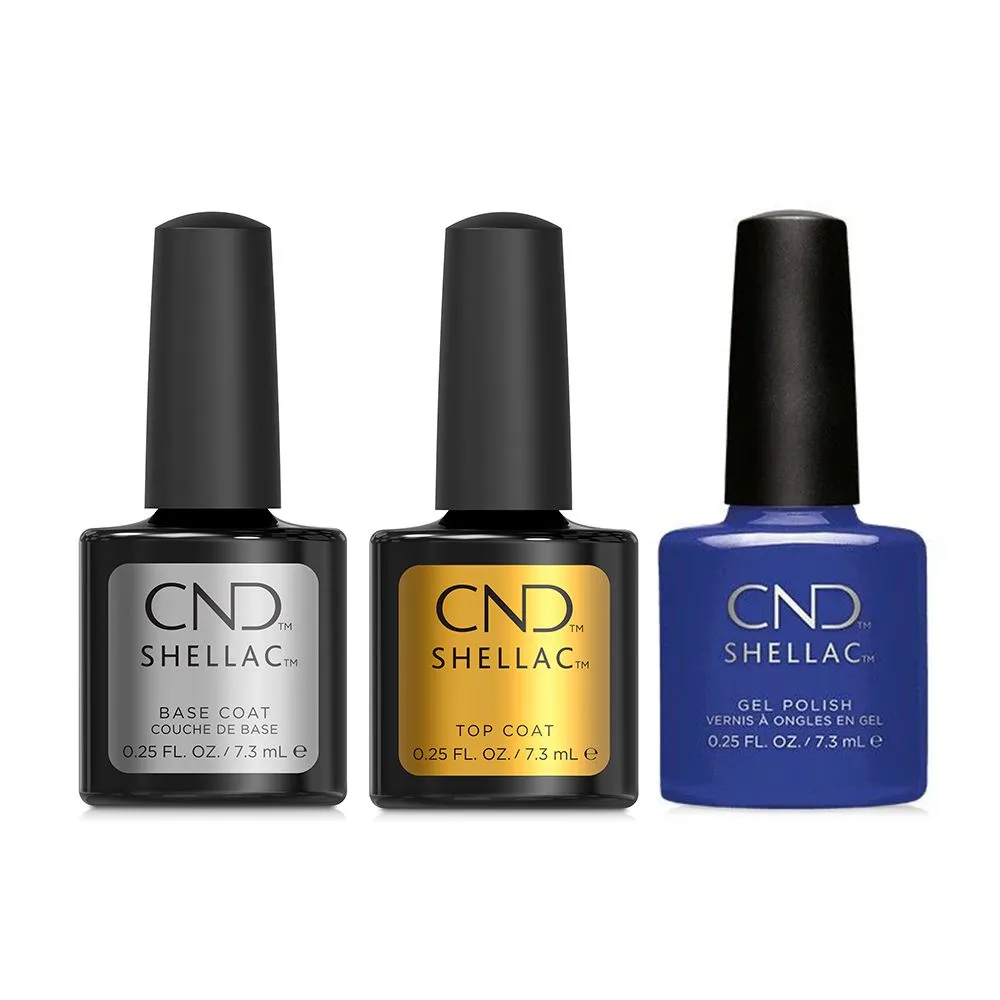 CND - Shellac Combo - Base, Top & Blue Eyeshadow