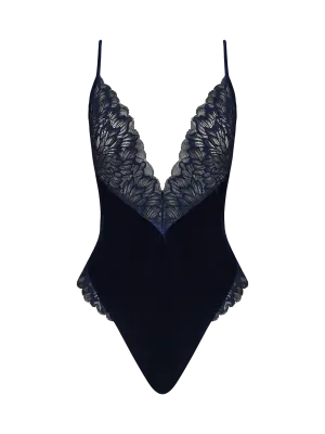 Coco de Mer Azzurra Bodysuit in Sapphire